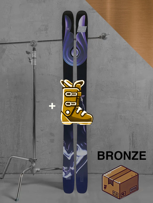 Dame Allmountain / twintip inklusiv skistave / BRONZE pakke