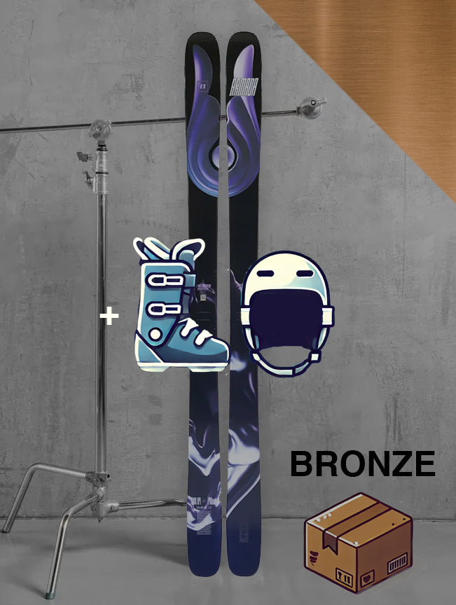 Dame Allmountain / twintip inklusiv skistave / BRONZE pakke