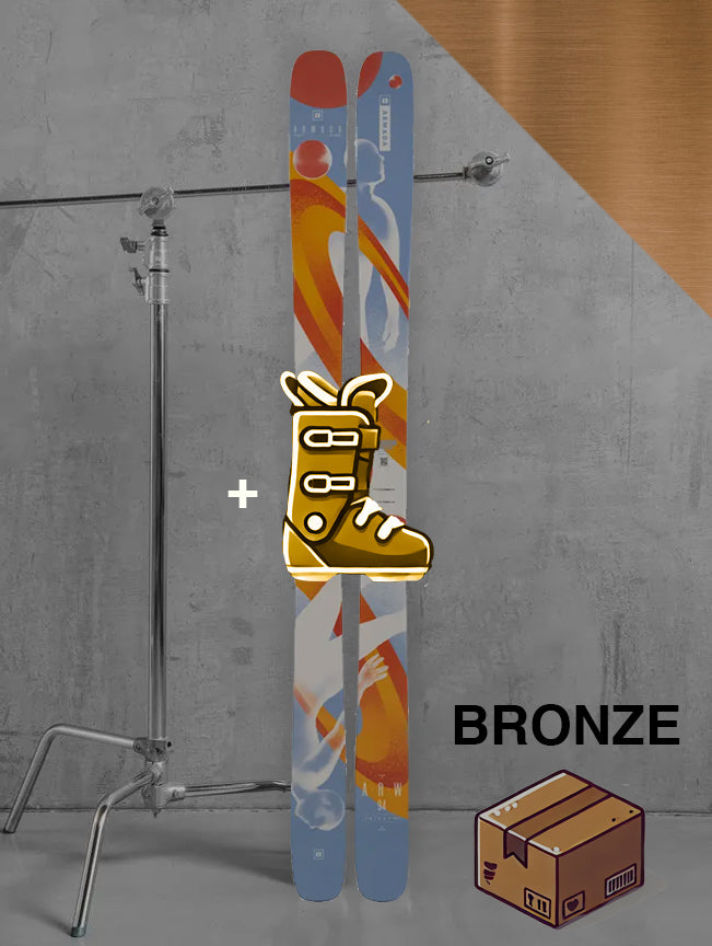 Herre Allmountain / twintip inklusiv skistave / BRONZE pakke