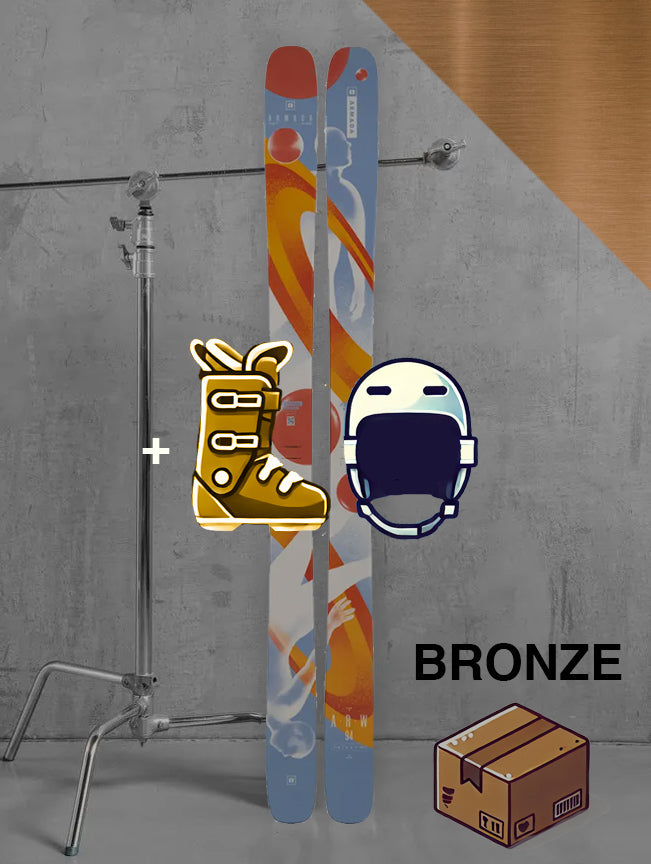 Herre Allmountain / twintip inklusiv skistave / BRONZE pakke