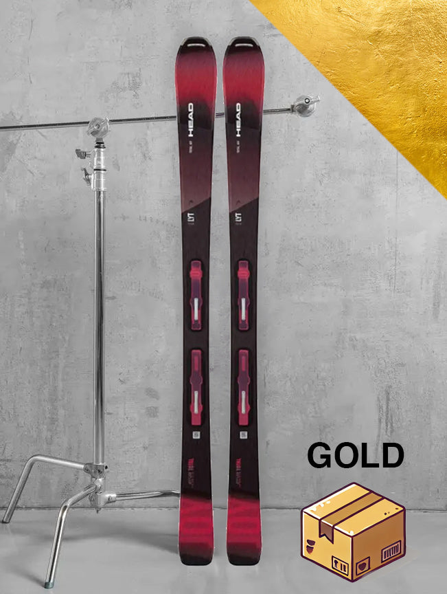 Dame Carving ski inklusiv skistave / GULD pakke