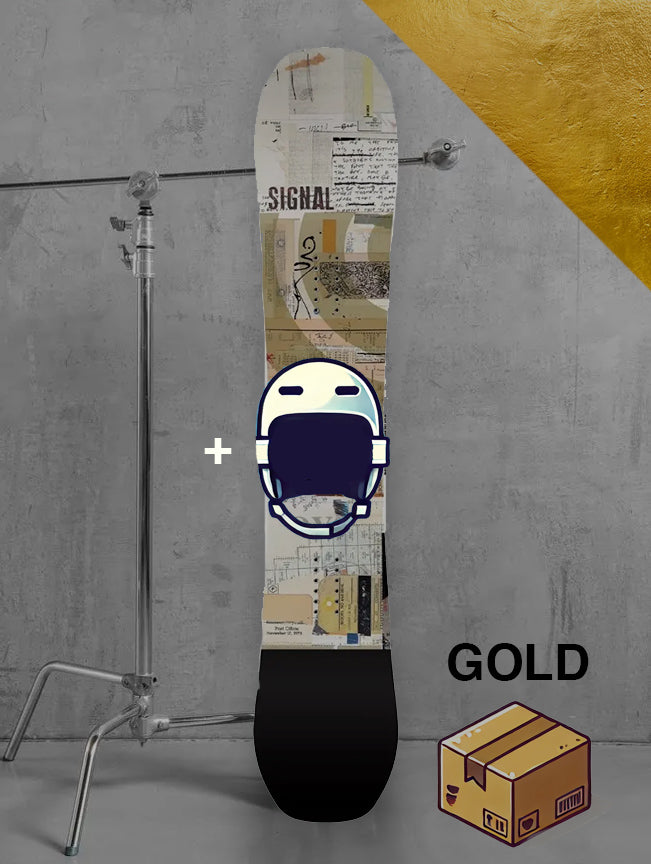 Dame allmountain snowboard inklusiv bindinger / GULD pakke