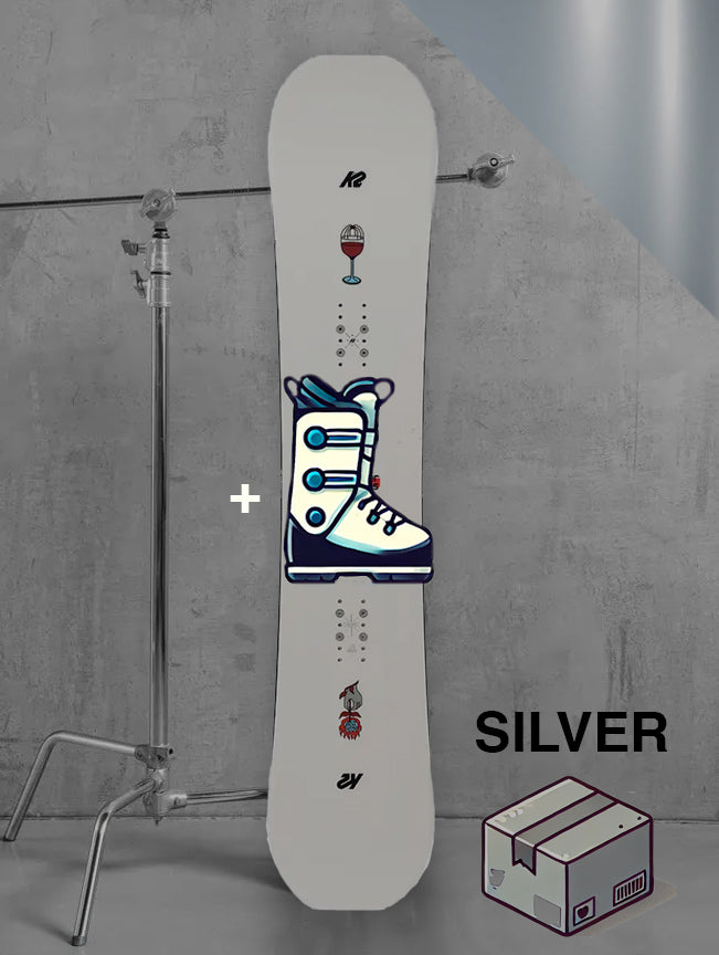 Dame allmountain snowboard inklusiv bindinger / SØLV pakke