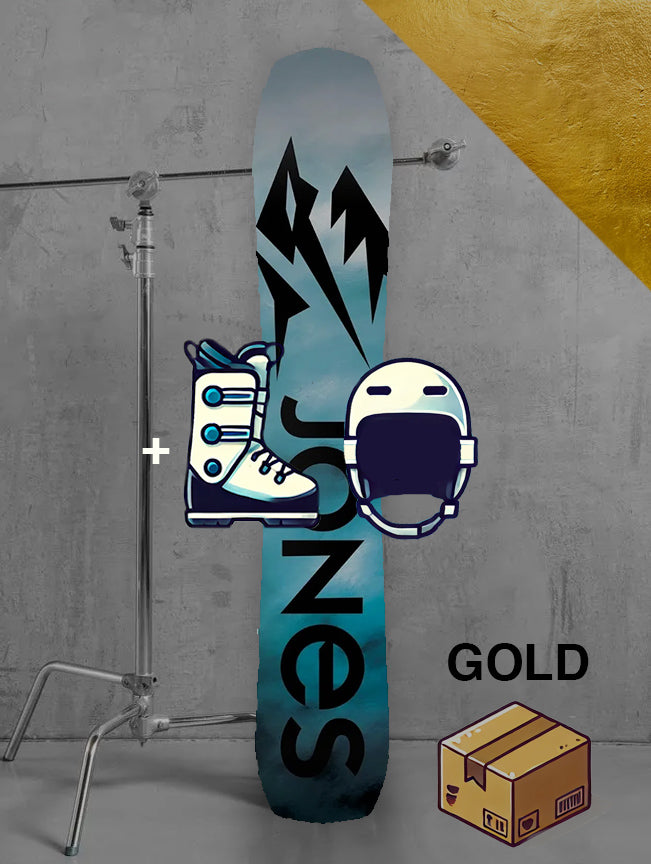 Dame backcountry snowboard inklusiv bindinger / GULD pakke