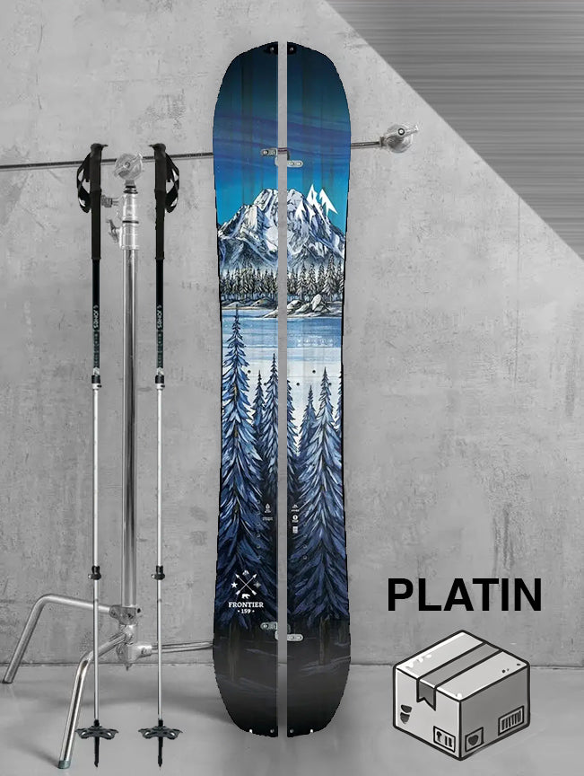 Dame split snowboard inklusiv skistave og skind / PLATIN pakke