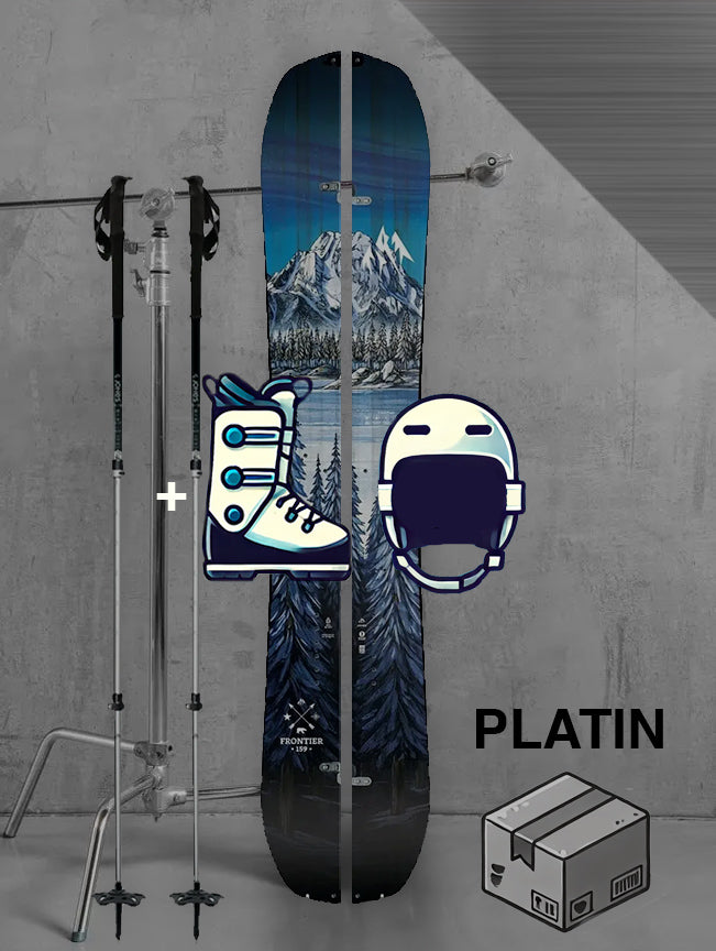 Dame split snowboard inklusiv skistave og skind / PLATIN pakke