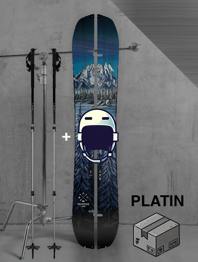 Dame split snowboard inklusiv skistave og skind / PLATIN pakke