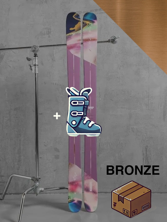 Dame Freestyle / twintip ski inklusiv skistave / BRONZE pakke