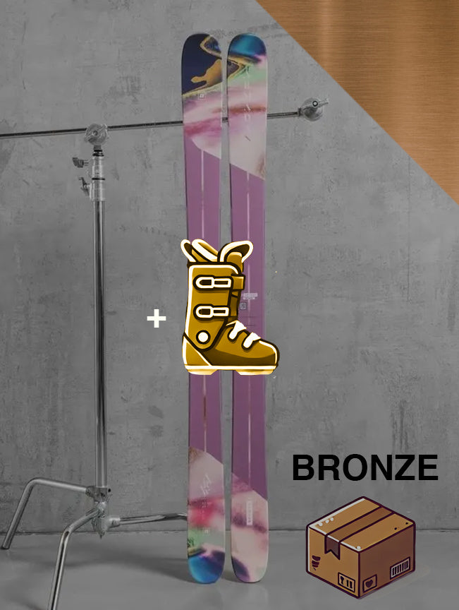 Dame Freestyle / twintip ski inklusiv skistave / BRONZE pakke