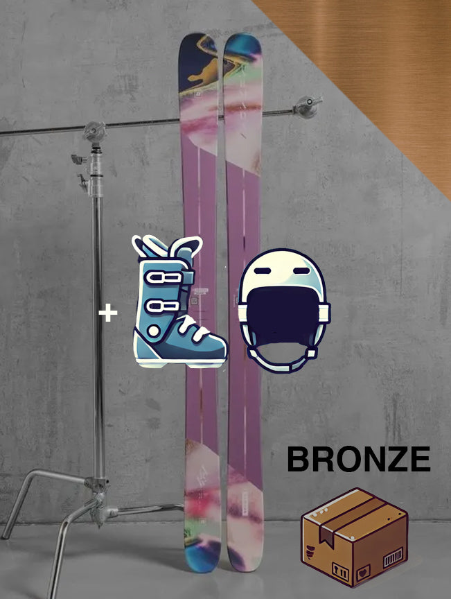 Dame Freestyle / twintip ski inklusiv skistave / BRONZE pakke