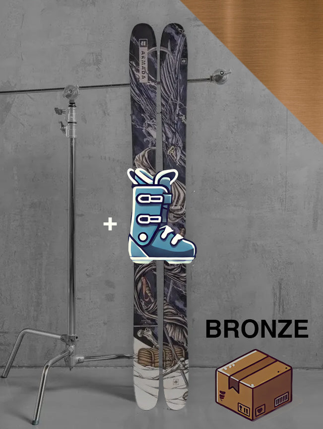 Herre Freestyle / twintip ski inklusiv skistave / BRONZE pakke