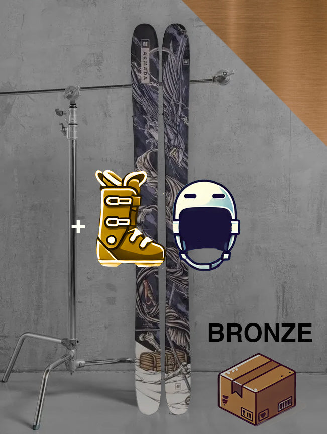 Herre Freestyle / twintip ski inklusiv skistave / BRONZE pakke