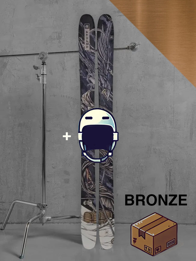 Herre Freestyle / twintip ski inklusiv skistave / BRONZE pakke