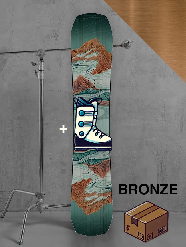 Herre allmountain snowboard inklusiv bindinger / BRONZE pakke