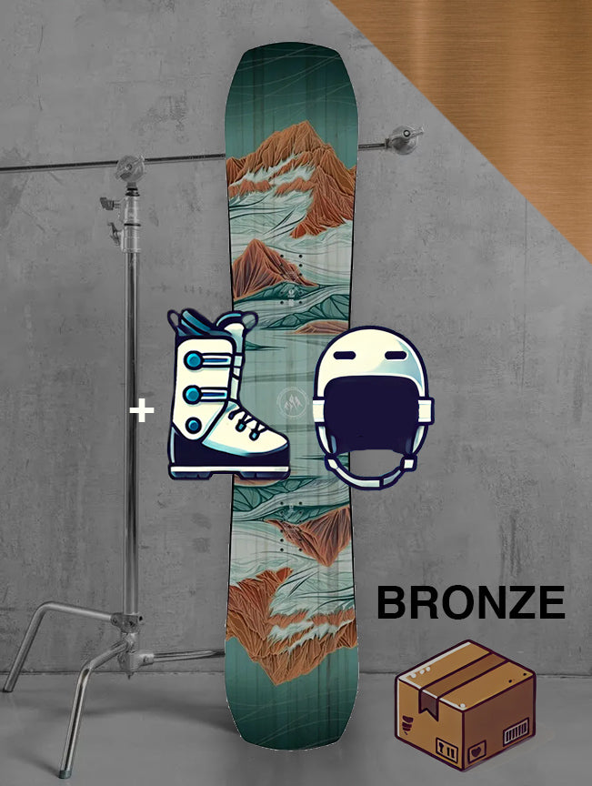 Herre allmountain snowboard inklusiv bindinger / BRONZE pakke
