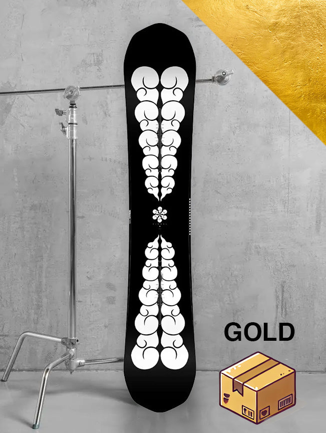 Herre allmountain snowboard inklusiv bindinger / GULD pakke
