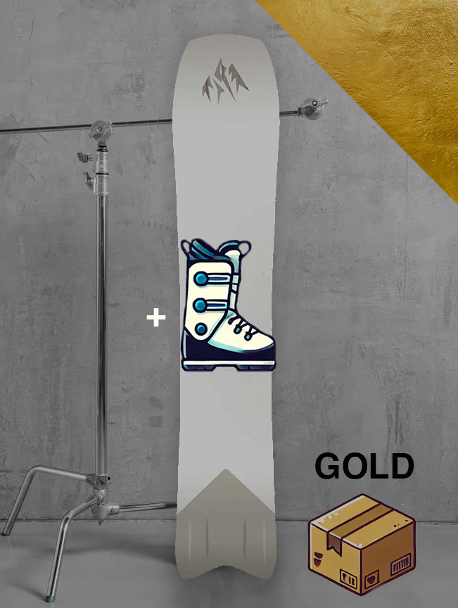 Herre backcountry snowboard inklusiv bindinger / GULD pakke