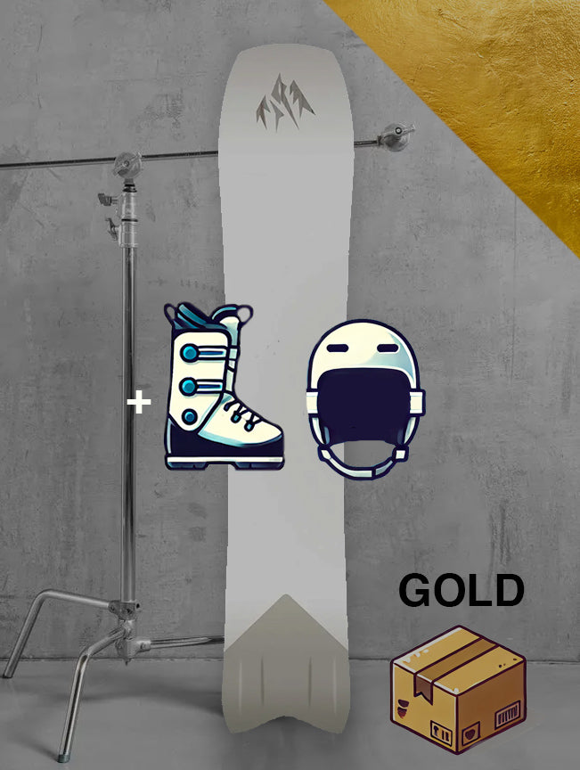 Herre backcountry snowboard inklusiv bindinger / GULD pakke