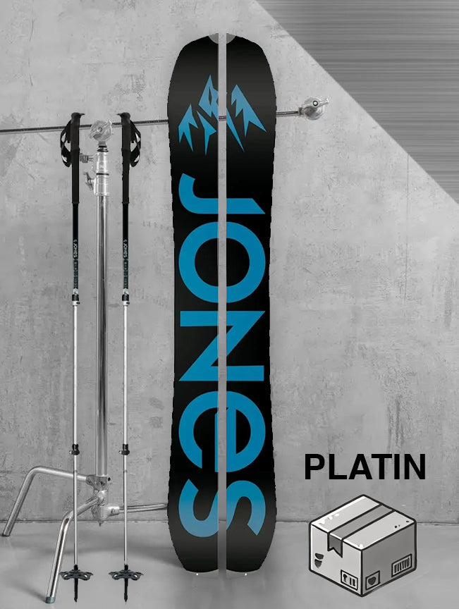 Herre split snowboard inklusiv skistave og skind / PLATIN pakke