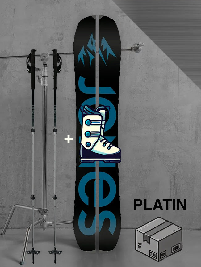 Herre split snowboard inklusiv skistave og skind / PLATIN pakke