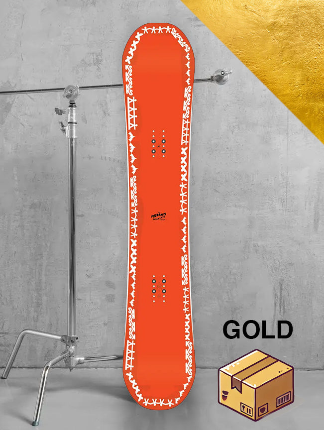 Dame piste snowboard inklusiv bindinger / GULD pakke