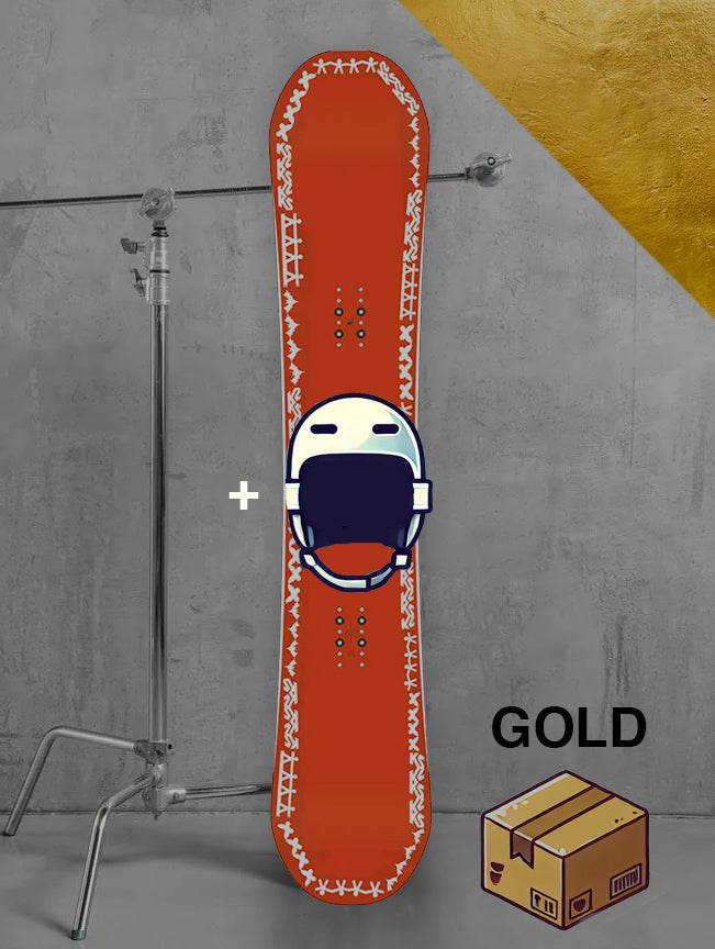 Dame piste snowboard inklusiv bindinger / GULD pakke
