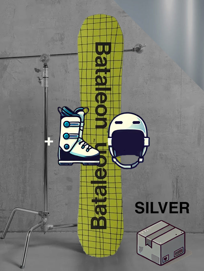 Dame piste snowboard inklusiv bindinger / SØLV pakke