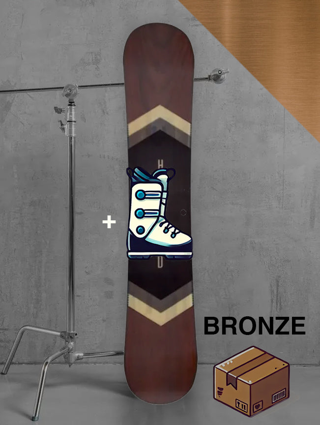 Herre piste snowboard inklusiv bindinger / BRONZE pakke