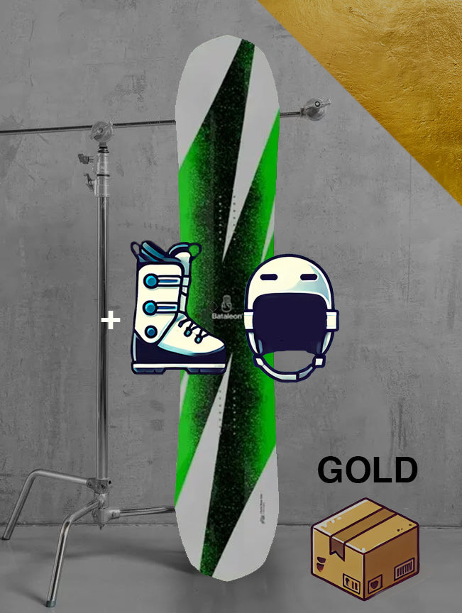 Herre piste snowboard inklusiv bindinger / GULD pakke
