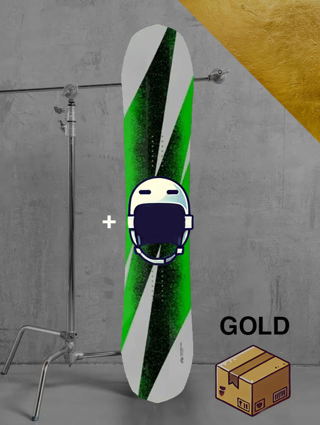 Herre piste snowboard inklusiv bindinger / GULD pakke