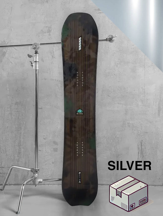 Herre piste snowboard inklusiv bindinger / SØLV pakke