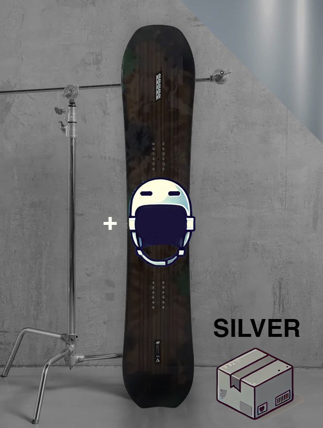 Herre piste snowboard inklusiv bindinger / SØLV pakke