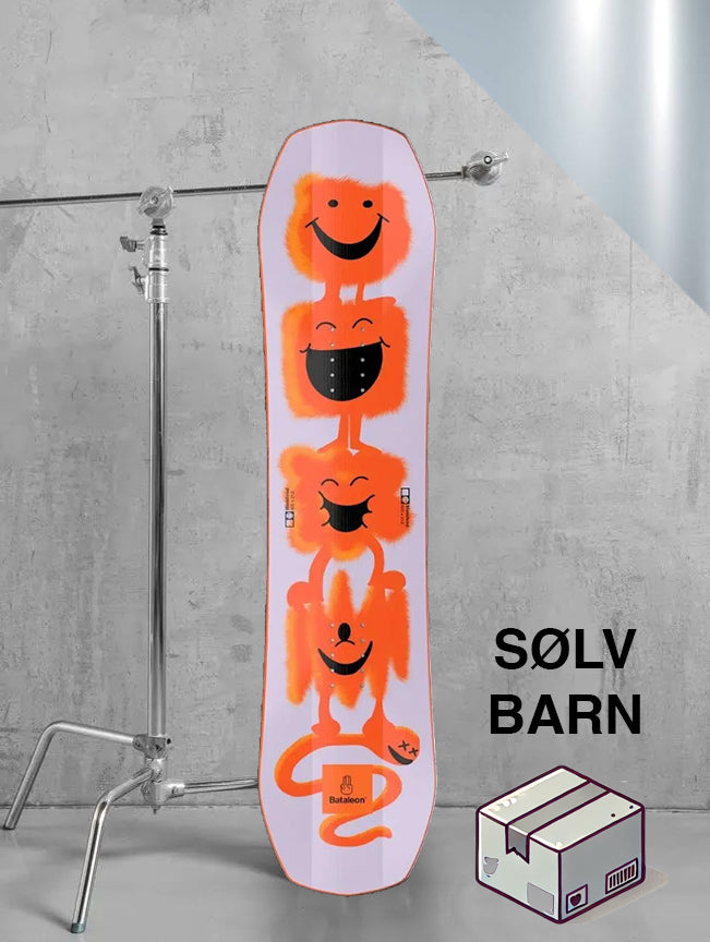 Barne snowboard / op til 10 år / inklusiv bindinger og støvler / SØLV pakke