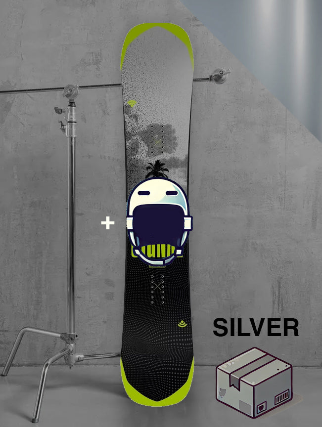 Dame park snowboard inklusiv bindinger / SØLV pakke