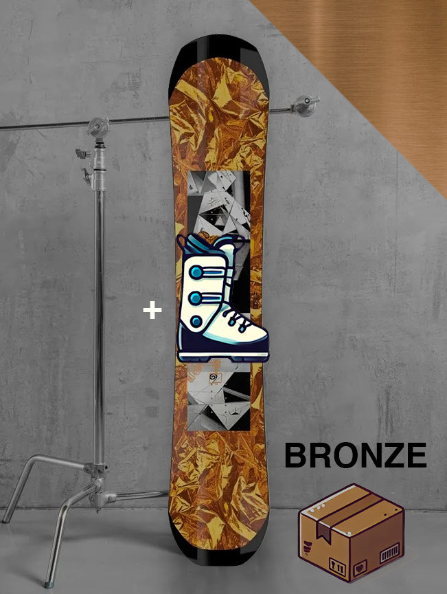 Herre park snowboard inklusiv bindinger / BRONZE pakke