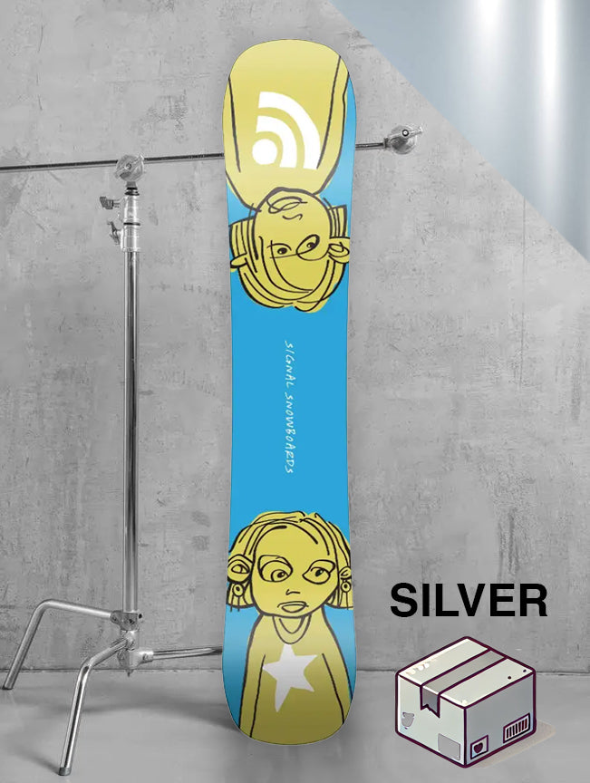 Herre park snowboard inklusiv bindinger / SØLV pakke