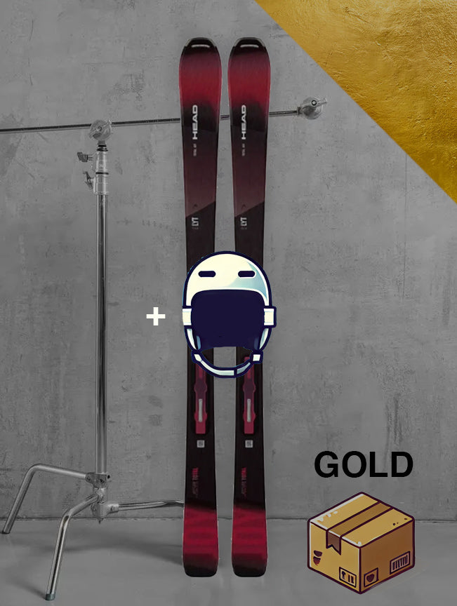 Dame Carving ski inklusiv skistave / GULD pakke